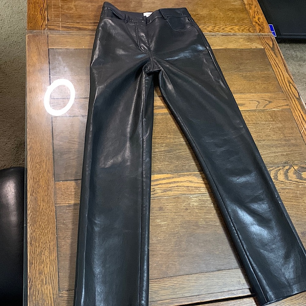 Wilfred Black Faux Leather Pants - Size 4